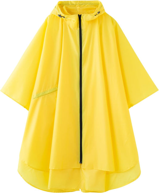 Cloak raincoat Unisex poncho Adult hooded men and women with pockets Mountaineering hiking rainstorm prevention
