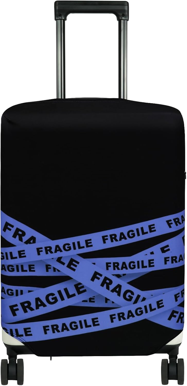 HYPER VENTURE Washable Luggage Cover - Fashion Suitcase Protector Fits 23-26 Inch Luggage (Fragile, M)