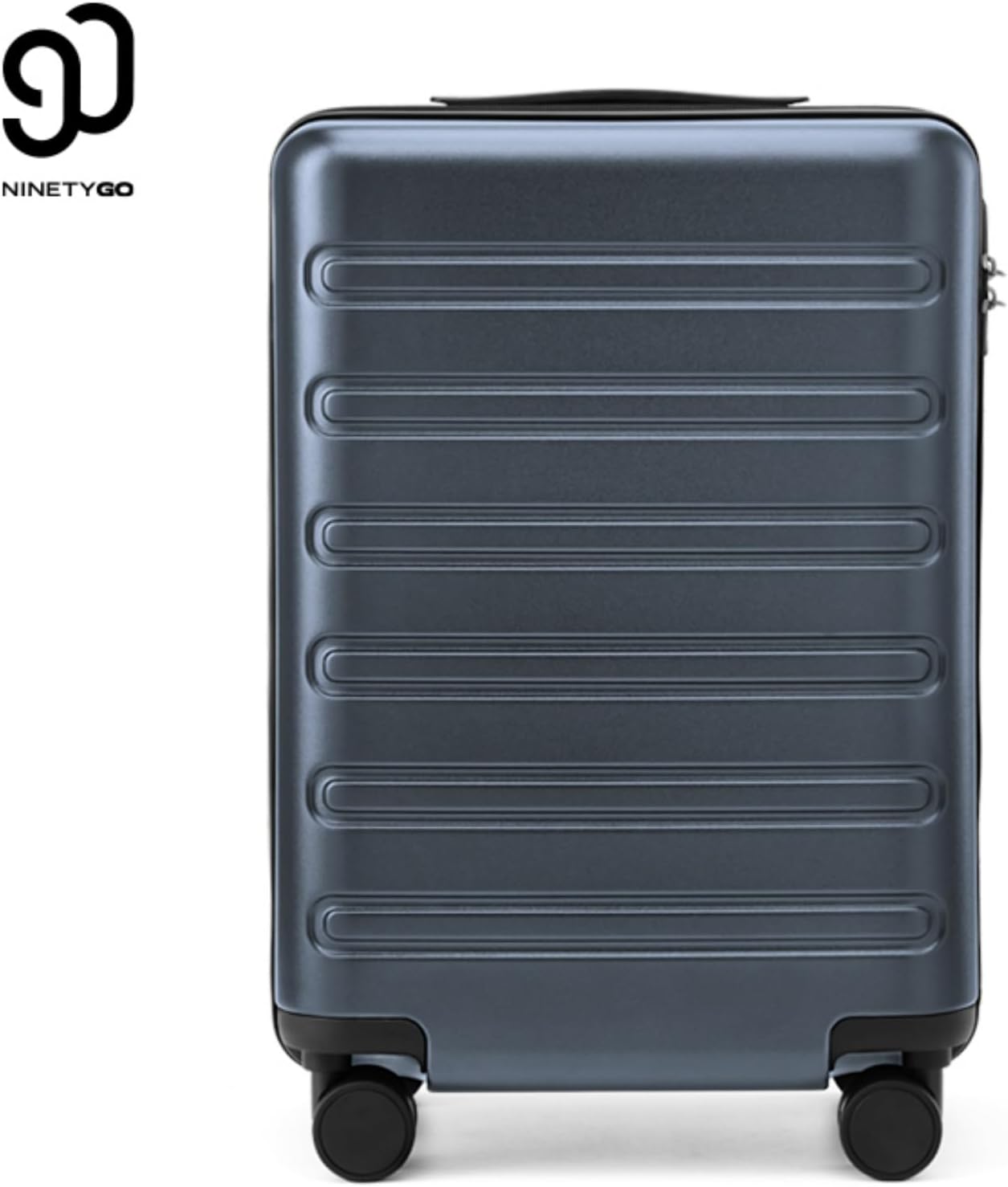 NINETYGO Carry On Luggage 22x14x9 Airline Approved, 20 Inch Luggage with Smooth Double Spinner Wheels, Hard Shell PC+ABS Suitcase Carry-On, Lightweight Travel Luggage, TSA Approved (Grey, Andes)