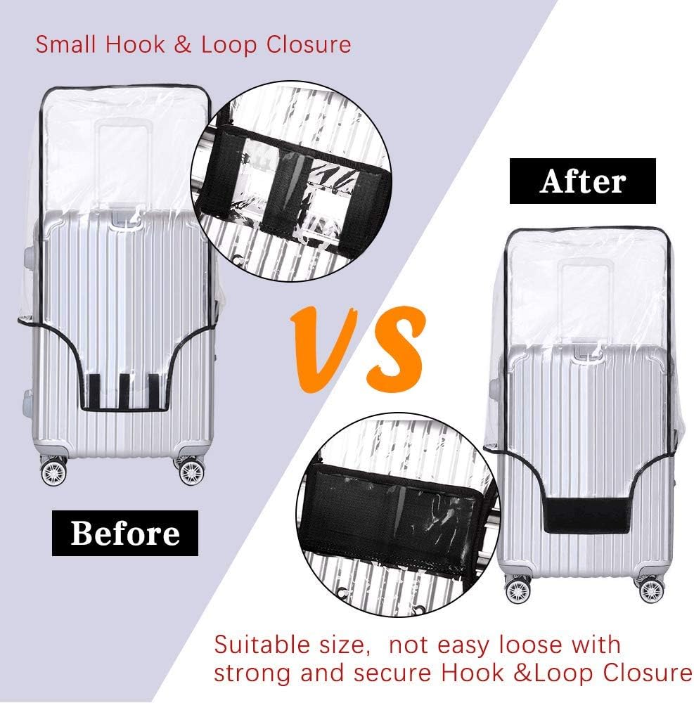 20-21 Inch PVC Luggage Protector Cover for TSA Approved Clear Suitcase Protector Transparent Luggage Protective Cover Case Suitable for 20"-21"