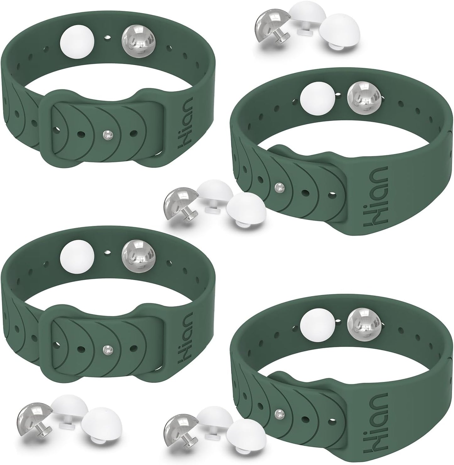 Hion Motion Sickness Bracelets Sea Sickness Wristbands for Motion Sickness/Morning Sickness/Pregnancy Nausea Anti Nausea Wristband Acupressure Nausea Bands Motion Sickness Bands（2Pairs Pine Green）