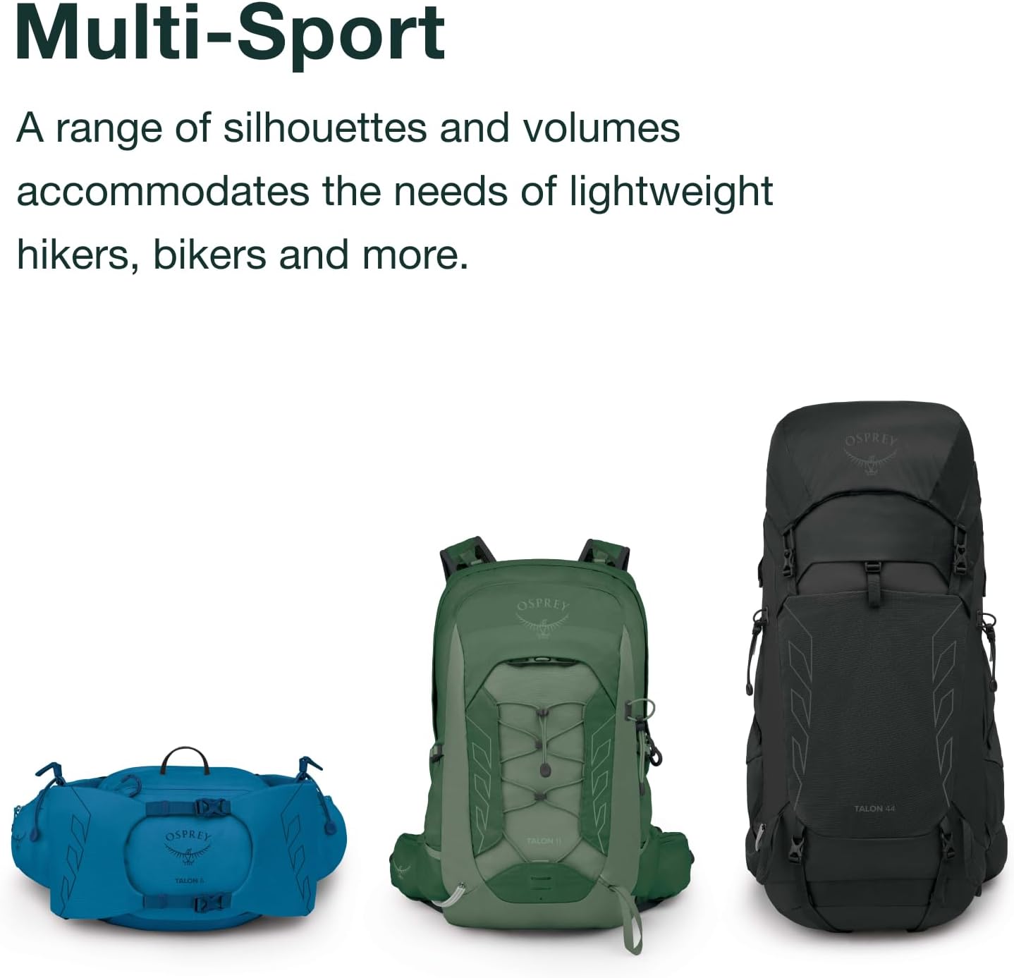 Osprey Talon 11L Men's Lightweight Hiking Backpack with Hipbelt, Scoria Blue/Night Shift