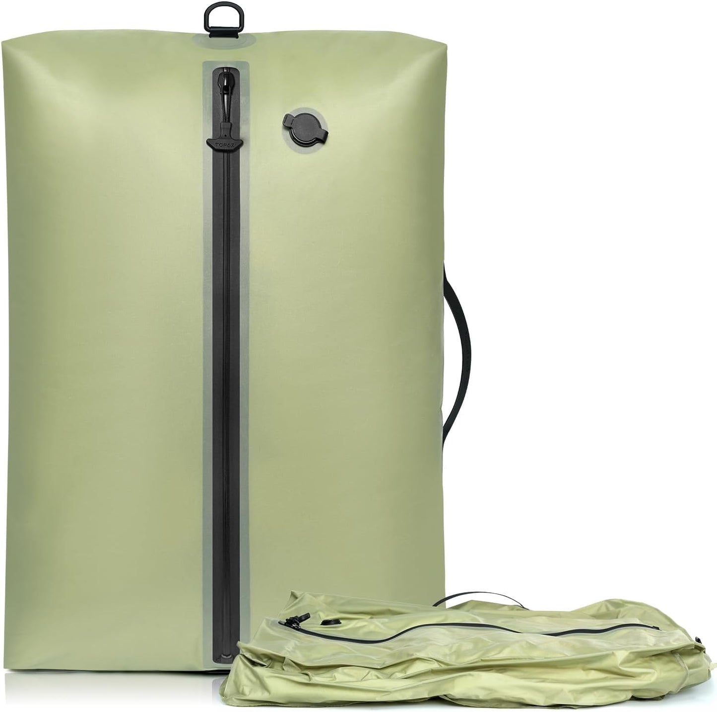BAGAIL TPU Vacuum Bag for Travel, Reusable Compression Bag with IPX8 Waterproof Zipper, Save Space for Suitcase, Backpack and Carry on (Green, ExtraLarge, No Pump)
