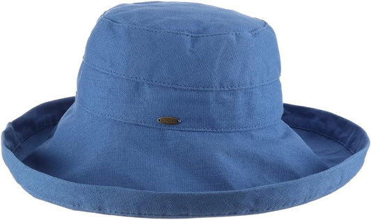 Scala Women's Cotton Hat with Inner Drawstring and Upf 50+ Rating