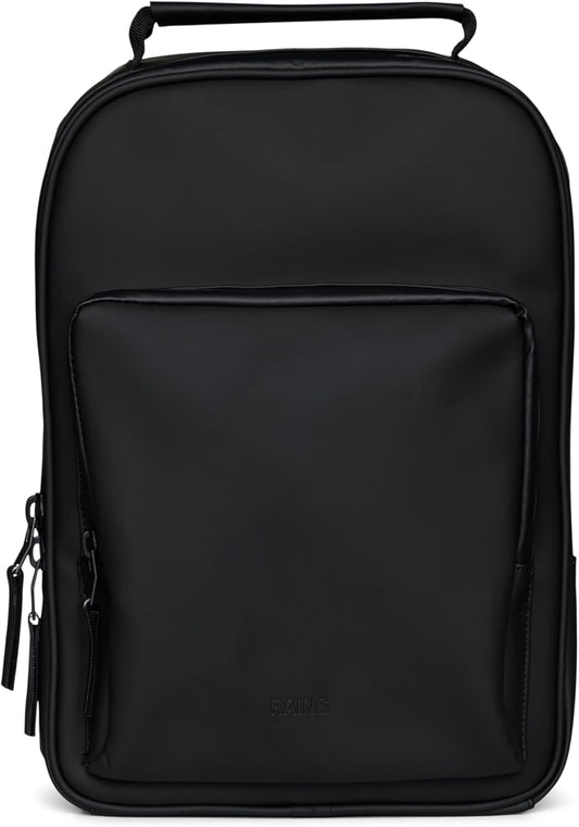 RAINS Regular Book Daypack, Backpack, Laptop Bag, Waterproof, 2 Year Warranty, Black