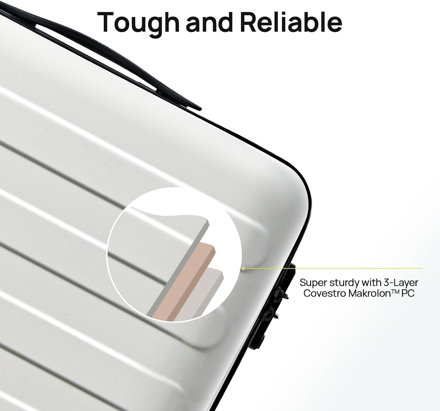 NINETYGO Large Checked Luggage 28 Inch, Checking In Luggage with Smooth Spinner Wheels, Lightweight, Hard Shell PC Suitcase, Lightweight Travel Luggage, TSA Approved (Lily White, Rhine Basic)