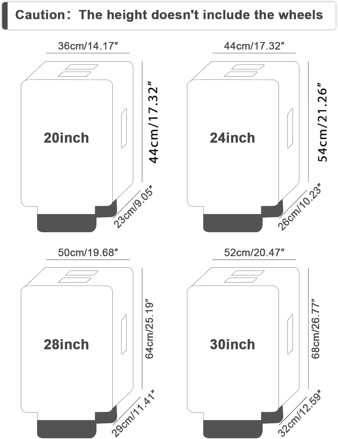 Clear Luggage Cover for 20 inch Suitcase Tsa Approved Thicken PVC Plastic Suitcase Protector Cover for Baggage Travel Waterproof.