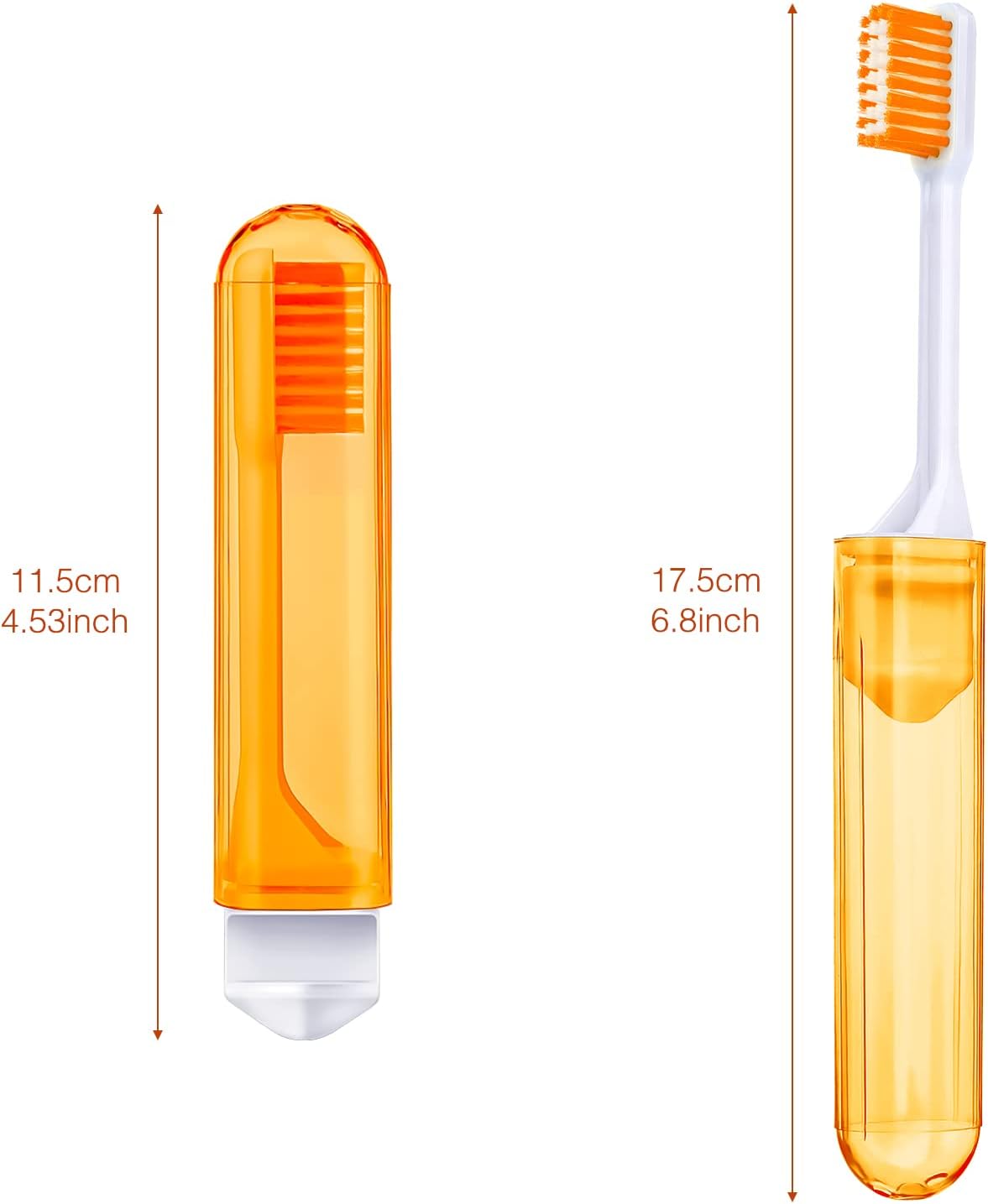 Patelai 4 Pieces Travel Toothbrush Set, Soft Bristle Mini Foldable Tooth Brush with Case, Individually Wrapped Small Portable Travel Size Toiletries Stuff for Camping (Bright Color)