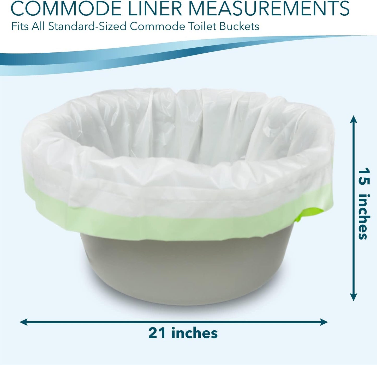 Disposable Bedside Commode Liners for Adult Portable Toilet Chair Seat Bucket and Bedpan | Value Pack of 192 Waste Bags | Universal Fit Liners for Home Medical Care