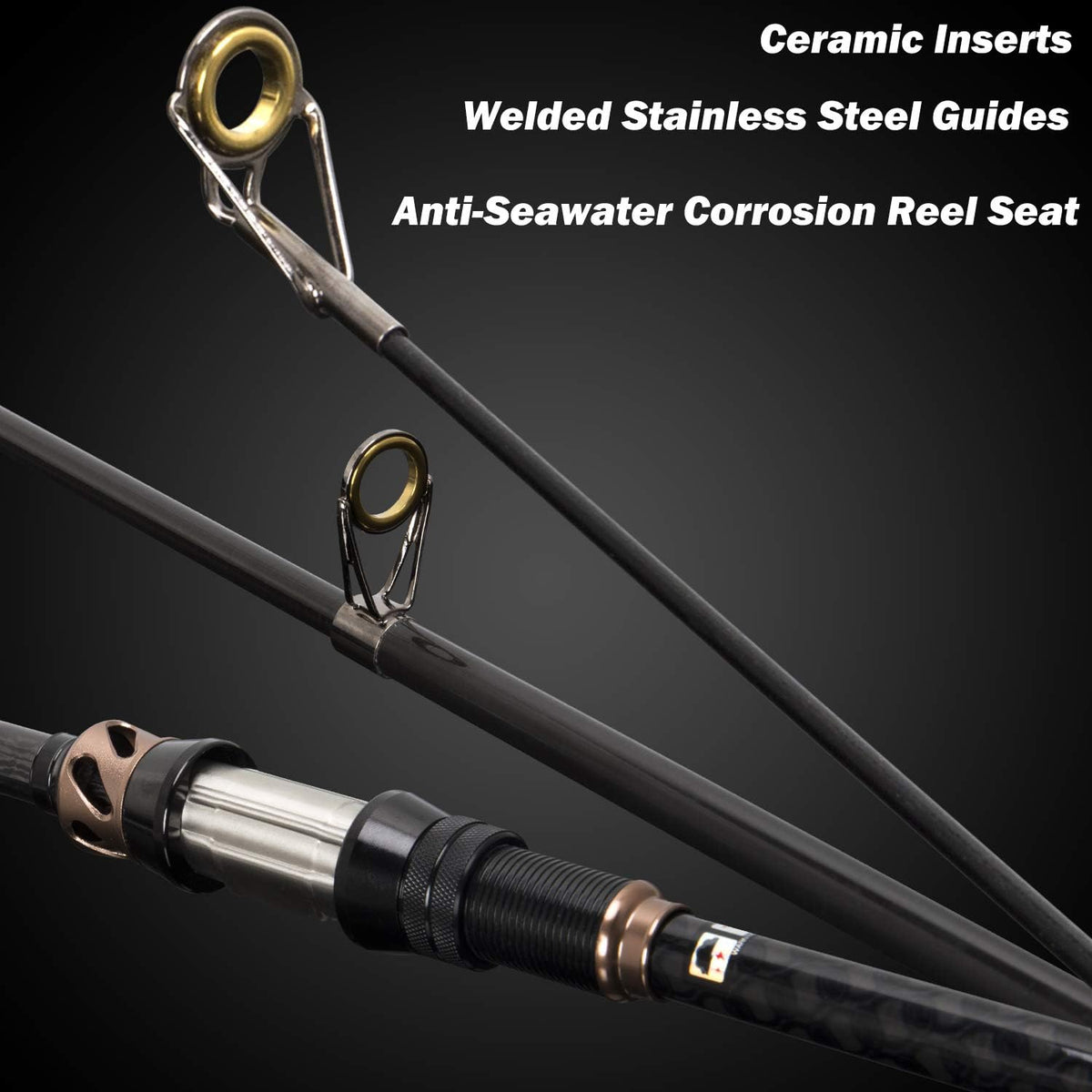 PLUSINNO Fishing Rod and Reel Combos - Carbon Fiber Telescopic Fishing Pole - Spinning Reel 12 +1 Shielded Bearings Stainless Steel BB