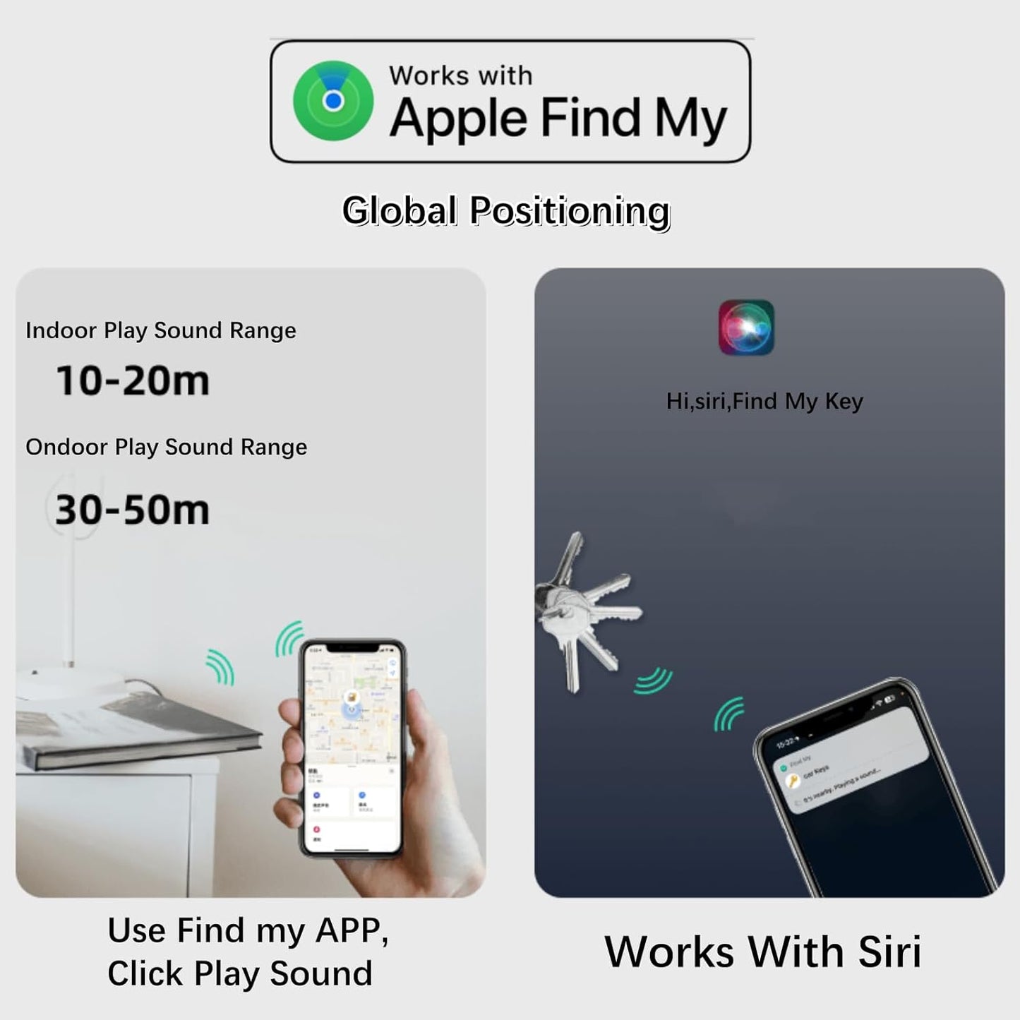 Smart Key Finder - Only iOS(Not for Android) - Bluetooth Smart Key Tracker Tag - Work for Apple Find My - Keep Track of The Items That Matter Most (4-Coffee)