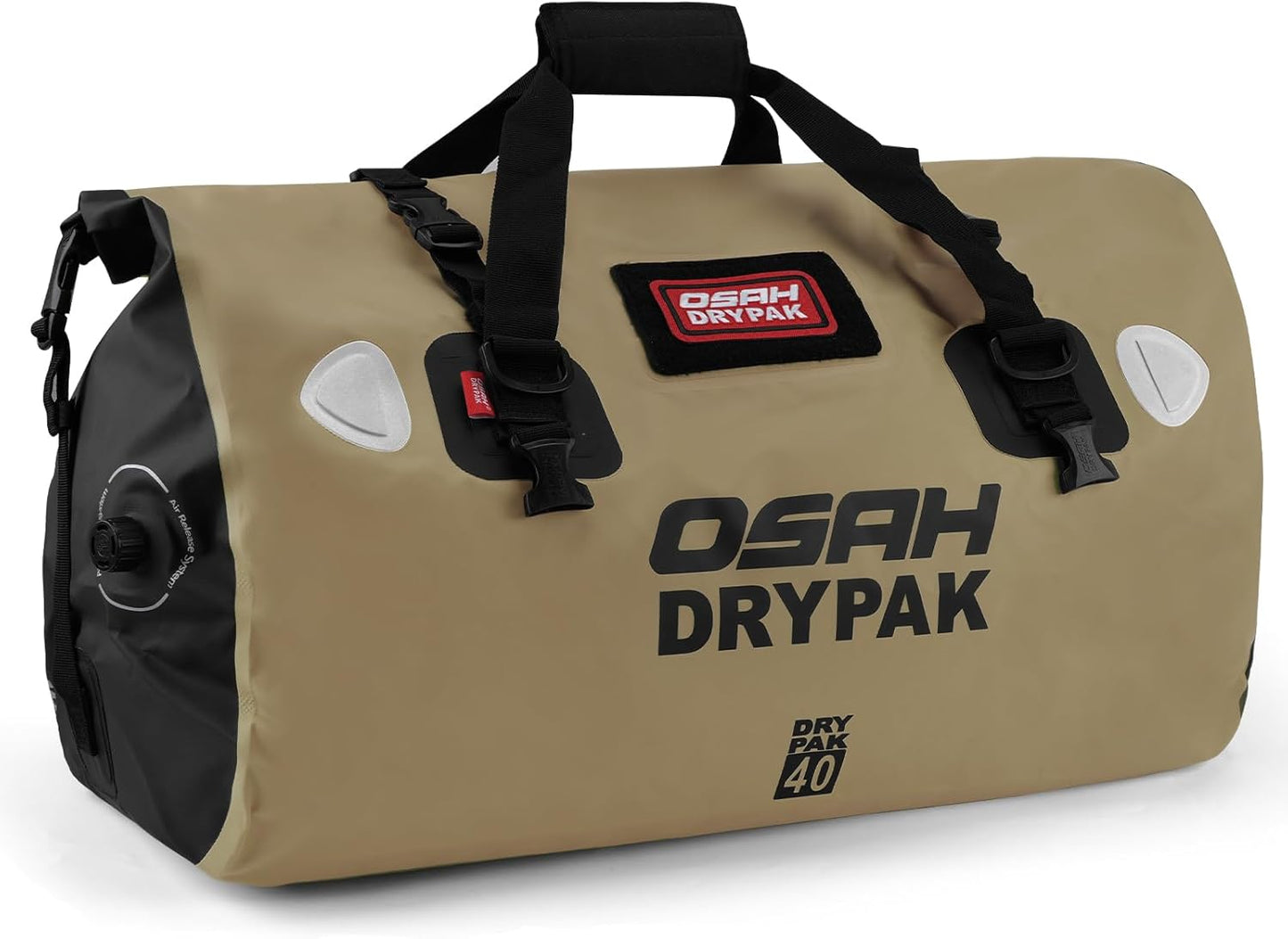 Waterproof Duffel Bag - Motorcycle Dry Bag Tail Bag with Large Storage Space, Waterproof Luggage Duffle Bags with Outer Mesh Zipper Pocket for Camping, Kayaking, Fishing & Traveling