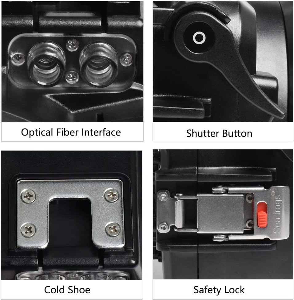 Sea frogs Underwater Camera Case Compatible with Canon EOS M6 Mark II 15-45MM 18-55MM IPX8 40m/130ft Maximum Diving Depth Waterproof Camera Housing for Diving, Surfing, Rowing, Skiing
