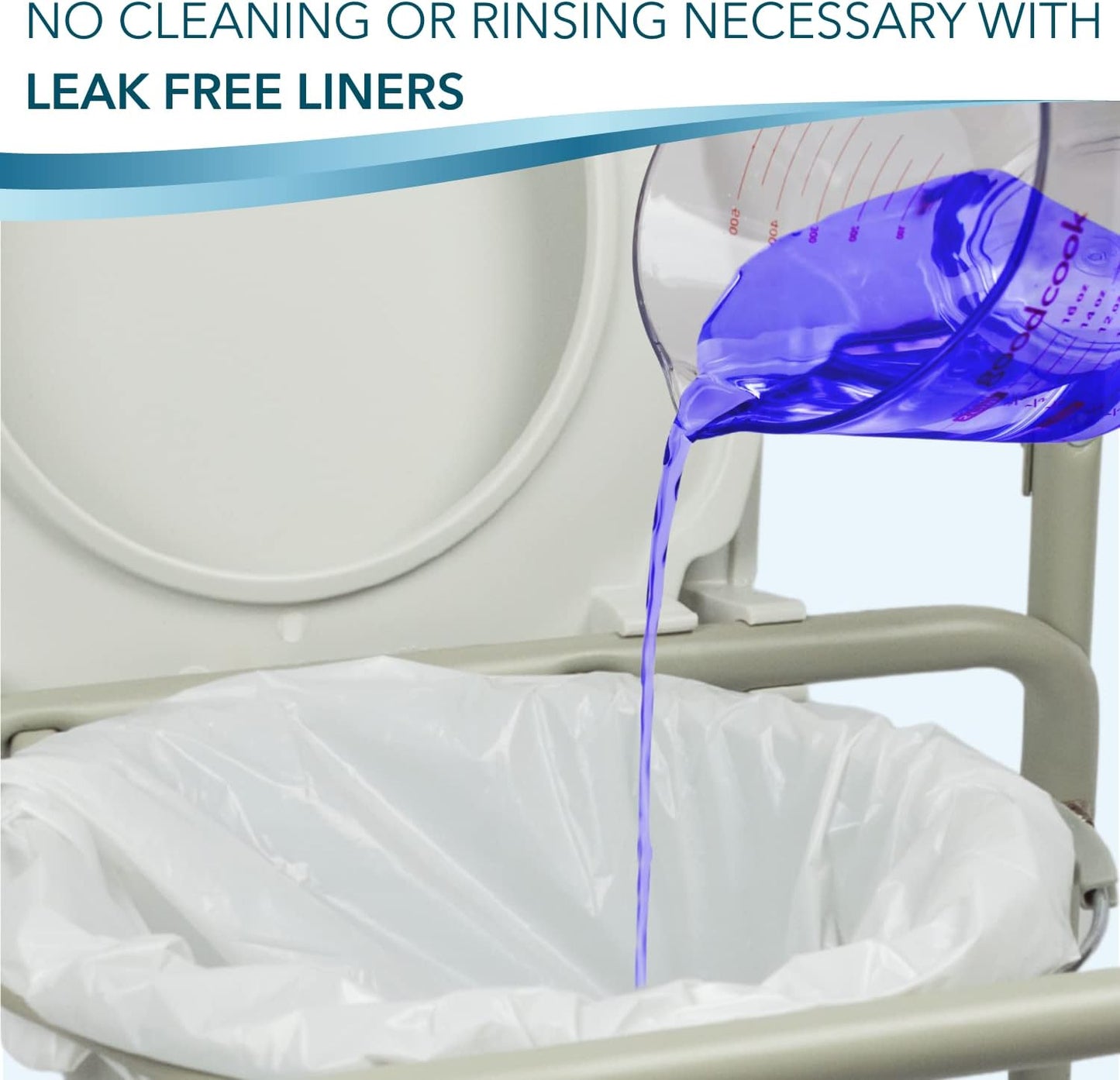 Disposable Bedside Commode Liners for Adult Portable Toilet Chair Seat Bucket and Bedpan | Value Pack of 192 Waste Bags | Universal Fit Liners for Home Medical Care