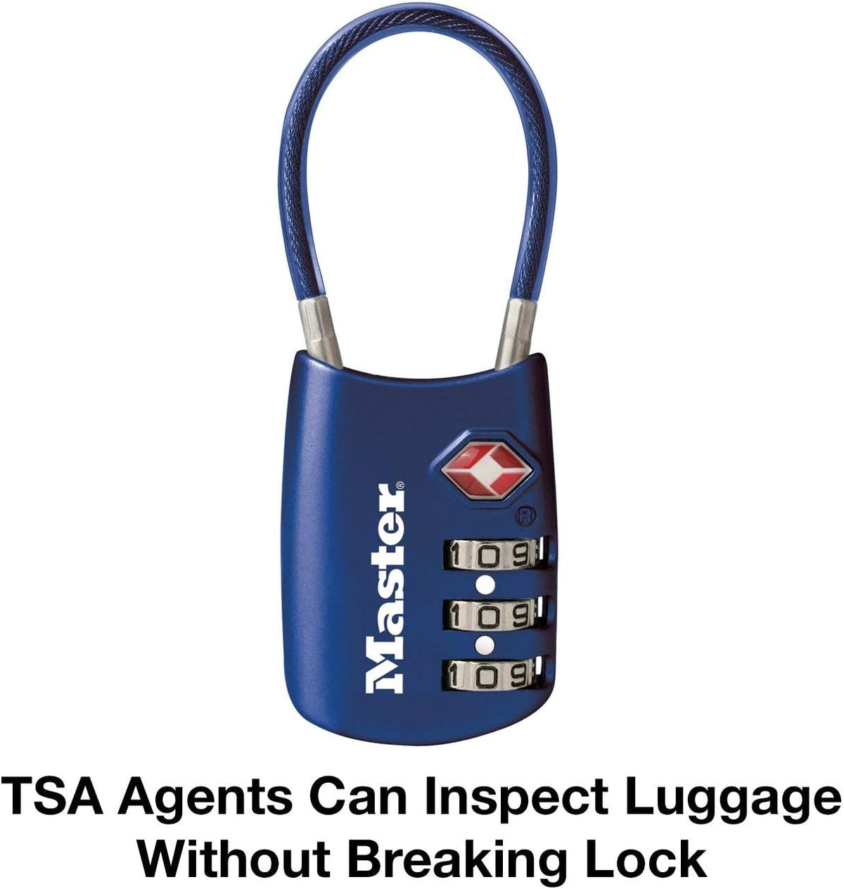 Master Lock TSA Set Your Own Combination Luggage Lock, TSA Approved Lock with Code for Luggage, Bags, Suitcase, and Backpacks, (Color May Vary), ‎4688D