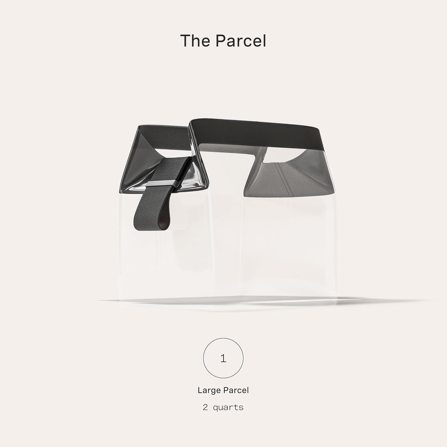 Cadence Parcel - Clear Kit with Magnetic Closure - Durable and Leak-Resistant Travel Toiletry Kit - Modular Design - Hygiene Bag for Travel Essentials - 2 Qt - Ink
