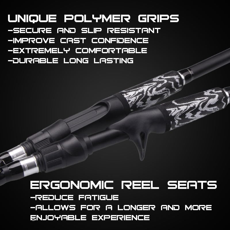 RIFT Venture Telescopic Fishing Rods, Rubber Grips, Fuji Guides, Carbon Fiber Rod, Durable Solid Carbon Tip, Floating Guides, Spinning Casting Travel Rod