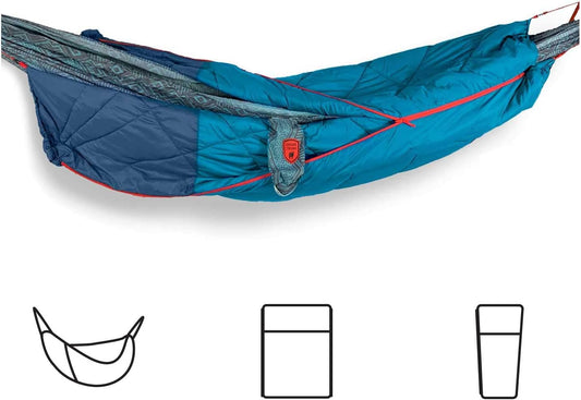 Grand Trunk 360 ThermaQuilt 3-in-1 Hammock Underquilt, Blanket and Sleeping Bag (Blue/Navy Blue)