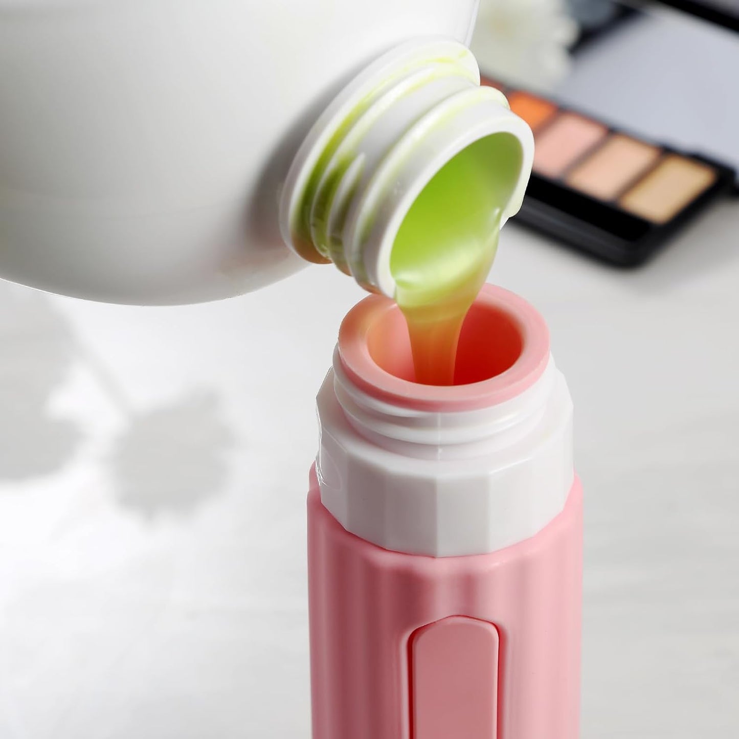 Travel Bottles for Toiletries, TSA Carry On Approved Toiletries Containers, 3 Ounce Leak Proof Squeezable Silicone Tubes, Refillable Accessories Shampoo Body Wash Liquids (4 Pack), Pink