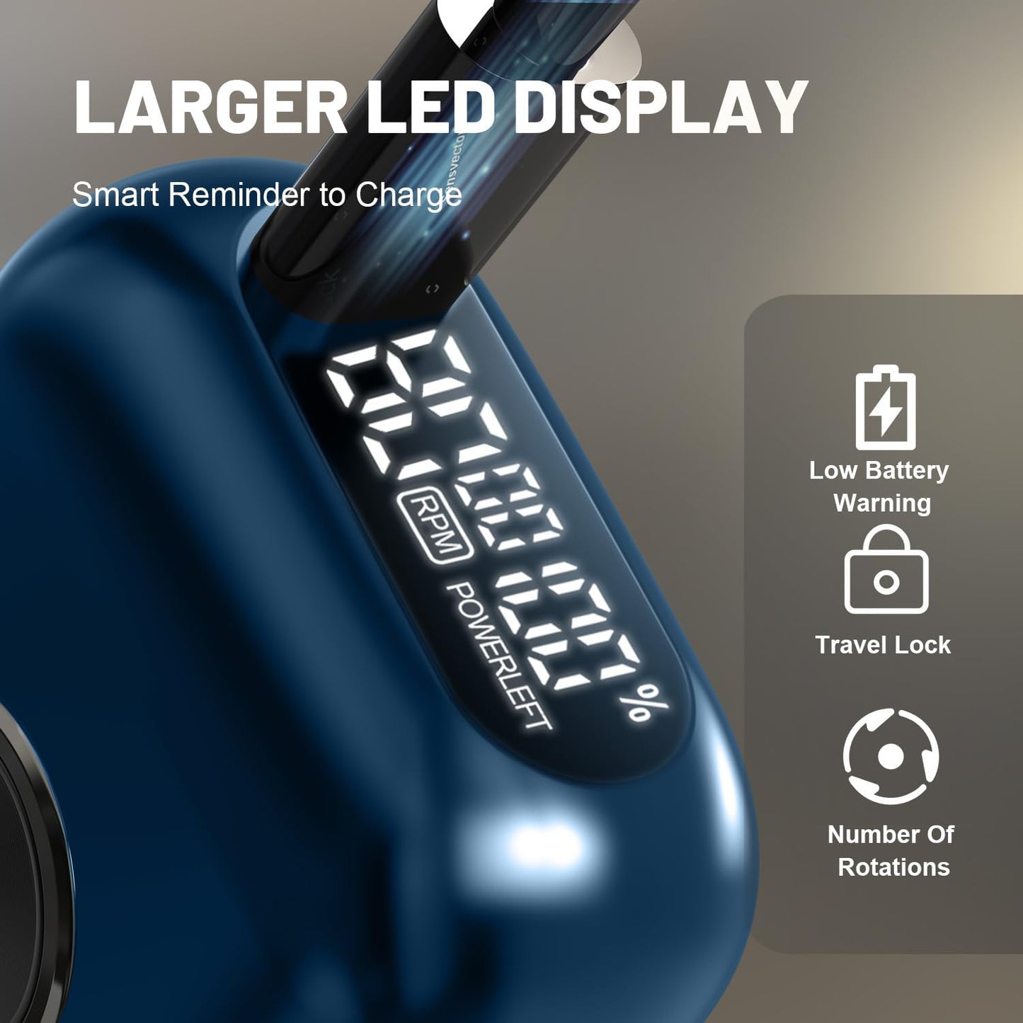Electric Foil Shavers for Men: Upgraded Mini Electric Razor for Beard - 4 Floating Blades & Big LED Display - 2 Gears Adjustable Face Razor with IPX7 Waterproof for Travel & Home, USB Type C