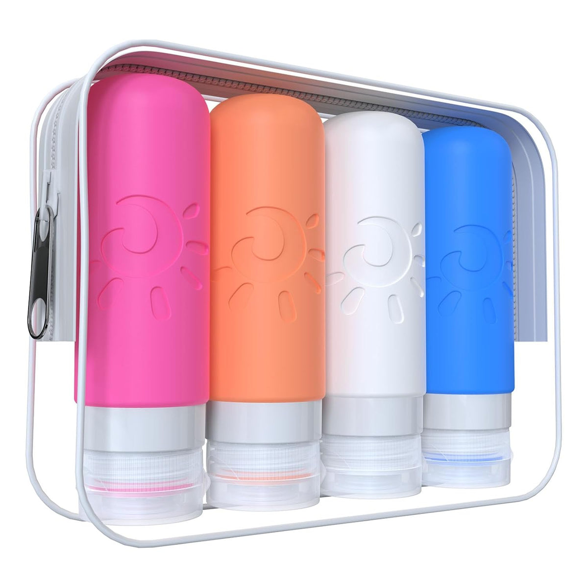Travel Bottles for Toiletries, TSA Approved Travel Containers 3oz Leak Proof Travel Tubs Refillable Liquid Travel Accessories for Shampoo Conditioner Lotion Body Wash(Multicolored D)