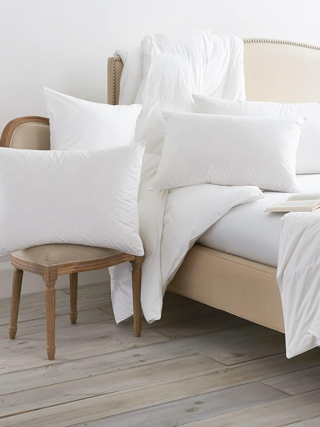 BOLL & BRANCH Down Alternative Pillow - Firm, Standard - Cooling Shell - Hypoallergenic Primaloft Luxury Down Alternative Fill - Superior Support