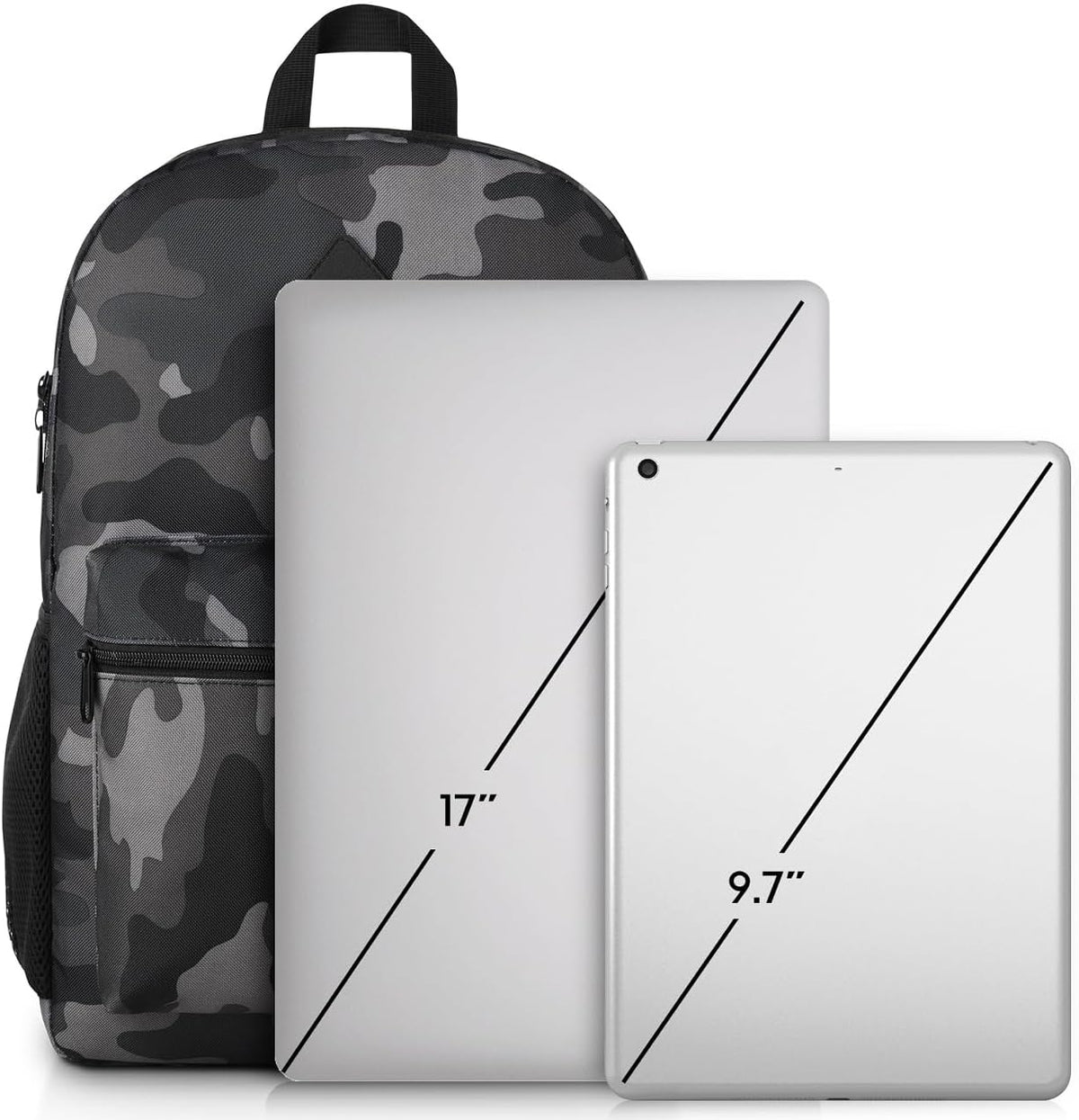 17 Inch School Backpack,Classic Bookbag Men and Teen Boy Schoolbag with USB Charging Port for High School College Office Work Travel