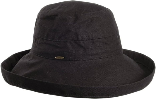 Scala Women's Cotton Hat with Inner Drawstring and Upf 50+ Rating