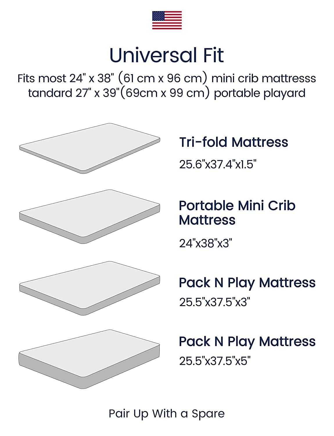 TotAha Space Mini Crib Sheets Fitted, Star & Moon Pack N Play Sheets, Super Stretchy Jersey Knit Playard Sheets, Compatible with Graco Pack N Play Playard Crib and Other Playpen Mattress