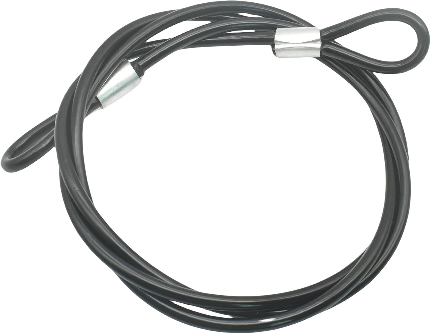 4FT 4mm Stainless Steel Outdoor Travel Security Cable Lock,Braided Steel Coated Safety Cable Luggage Lock,Safety Cable Wire Rope Double Loop Lightweight