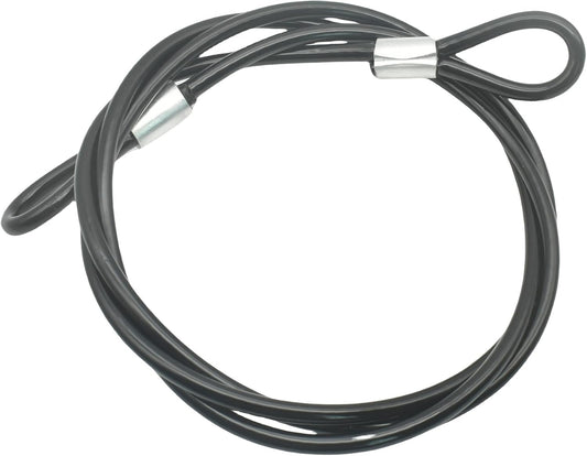 5FT 6mm Stainless Steel Security Cable Lock,Braided Steel Vinyl Coated Safety Cable Luggage Lock,Flexible Steel Cable Security Wire Rope Double Loop