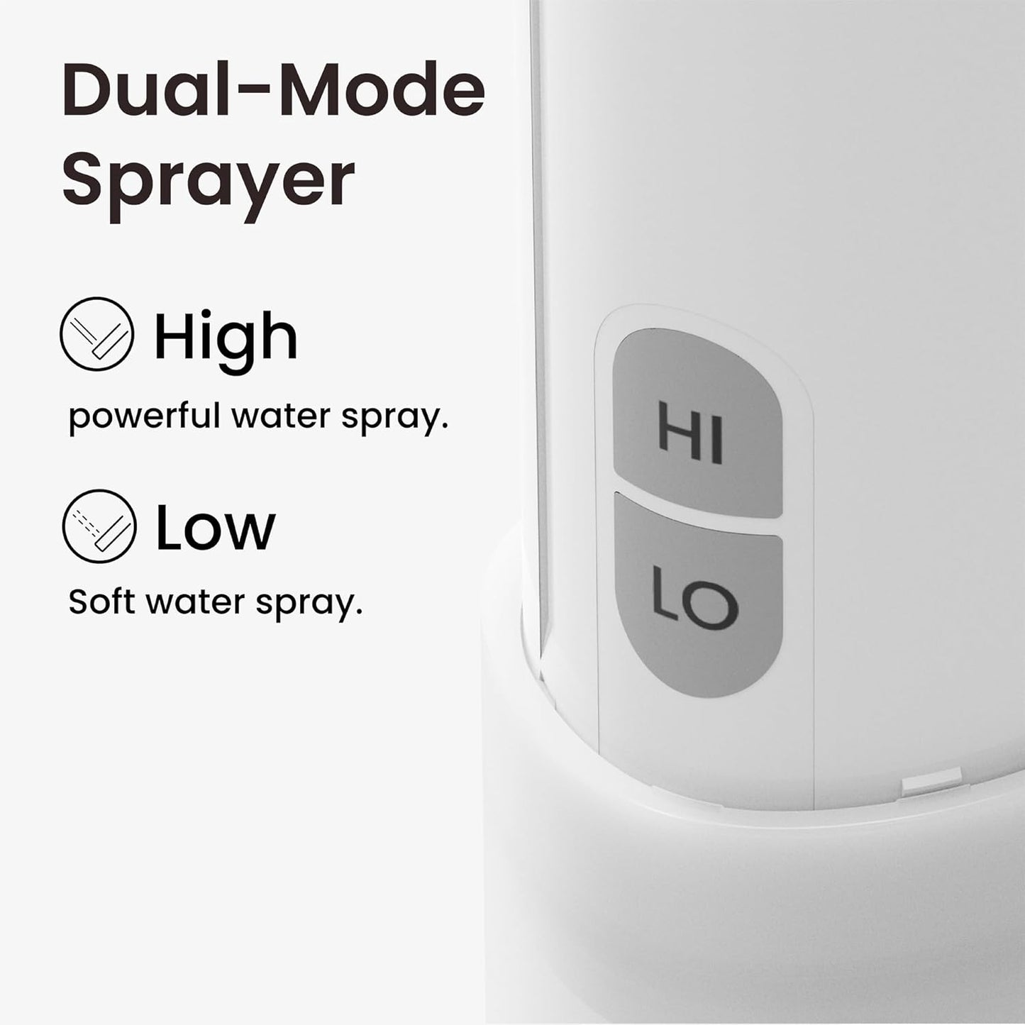 VOVO Go Portable Electric Bidet for Travel - 2 Adjustable Pressure Settings, Compact Handheld Bidet, Ideal for Personal Hygiene & Postpartum Care, Lightweight & Leak-Proof Design - 140ml, White