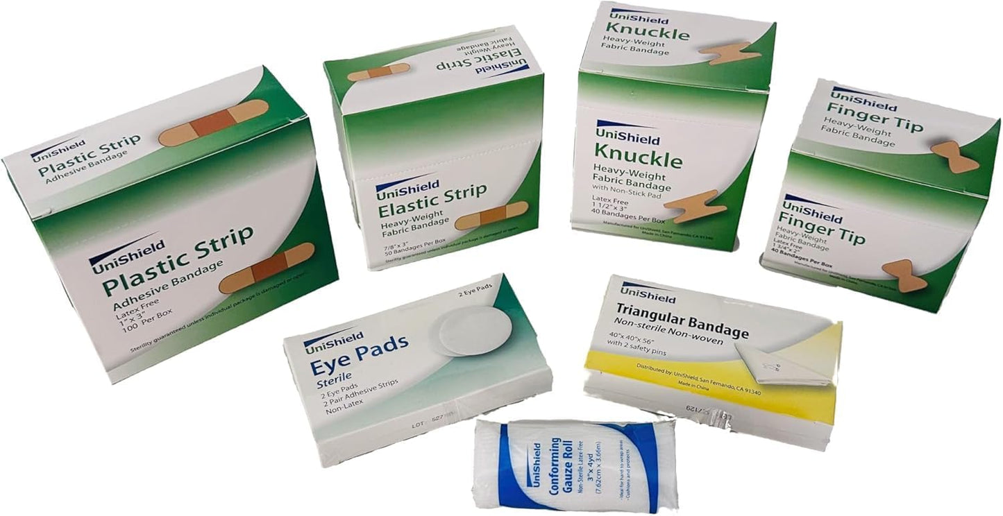 Class-A First Aid Refills Without Cabinet | Essential Supplies for Emergency Preparedness | Ensuring Long-Lasting Reliability | Exceeds OSHA/Ansi Z308.1 2015, Over 600 Pieces