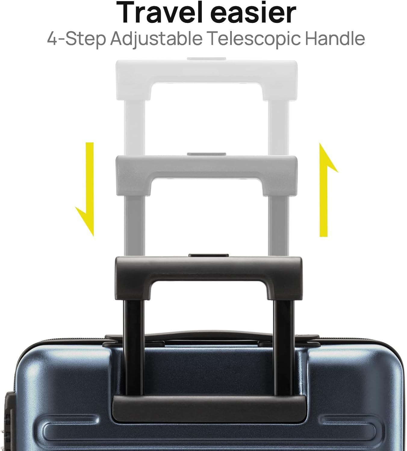 NINETYGO Large Checked Luggage 28 Inch, Checking In Luggage with Smooth Spinner Wheels, Expandable, Hard Shell PC+ABS Suitcase, Lightweight Travel Luggage, TSA Approved (Grey, Andes)