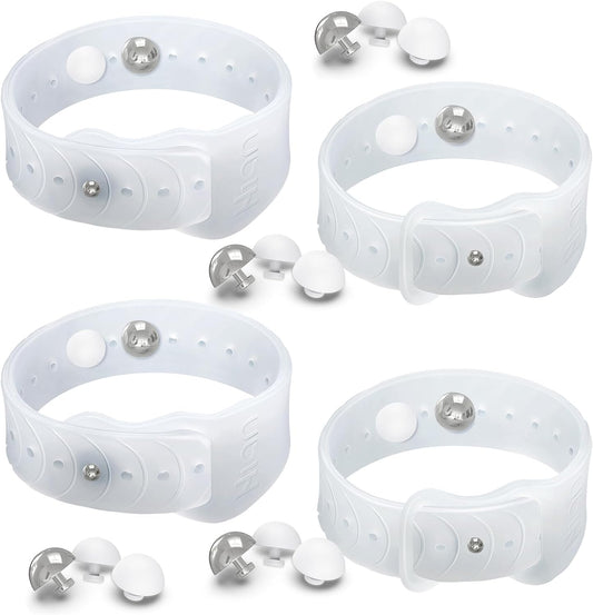 Hion Motion Sickness Bracelets Sea Sickness Wristbands for Motion Sickness/Morning Sickness/Pregnancy Nausea Anti Nausea Bands Acupressure Wristband Motion Sickness Bands（2Pairs Transparent