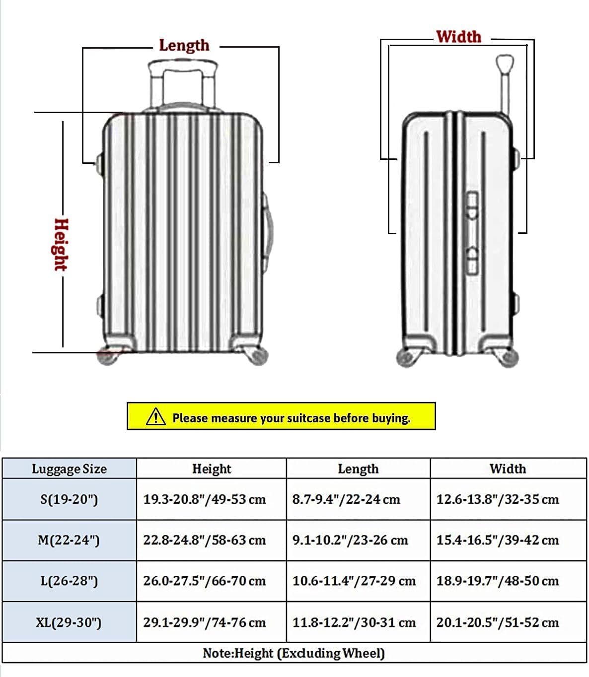 7-Mi 3D Print Design Travel Suitcase Protector Trolley Case Cover 19"-30" Sleeve (XL(Fits to 29"-30" Trolley Case), Giraffe(New Version))