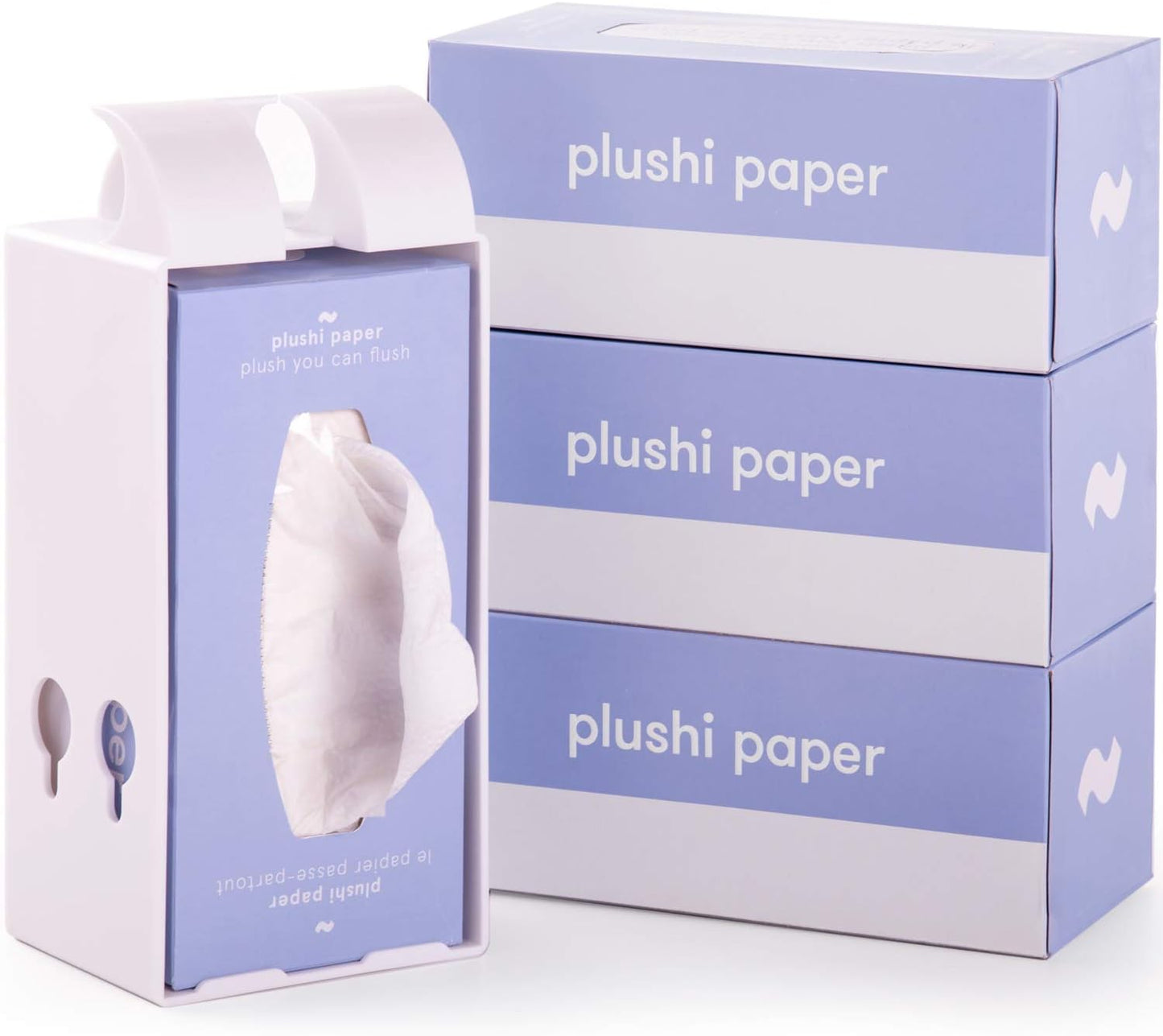 Toilet Paper Holder + 4 Boxes 320 Wipes Septic Safe Tube Free 4 Ply Soft RV Essential and Mom Approved for Travel Trailers Campers Marine Biodegradable Set Includes Self Adhesive