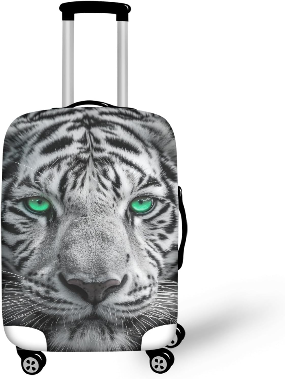 Tiger Animal 3D Printed Travel Luggage Suitcase Cover 22-25 Inch Cover Spandex Suit Case Protector for Carry On Luggage