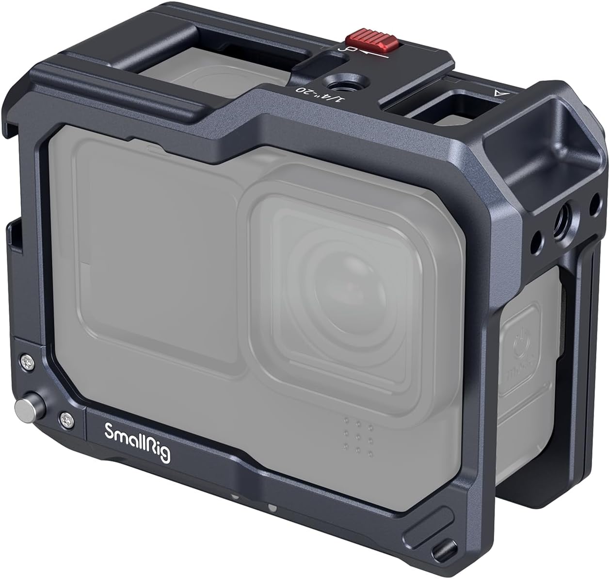 SMALLRIG Hero13 / Hero12 / Hero11 / Hero 10 / Hero 9 Black Cage for GoPro, Compatible with the Lens Filter Max Lens on Camera, with 2 Cold Shoe Mount for Microphone and Led Video Light - 3084C