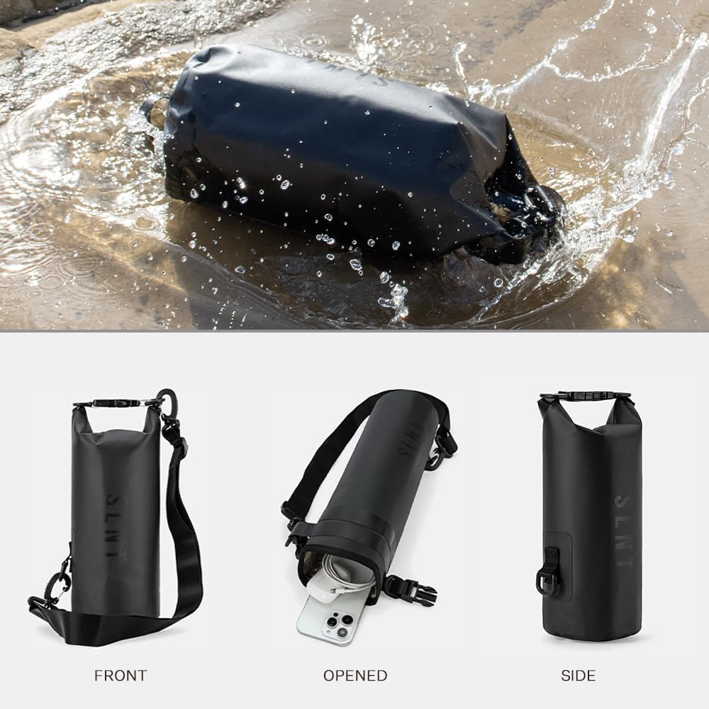 SLNT Waterproof Faraday Dry Bag - 420D Waterproof Nylon Signal Blocking Backpack - Protects Electronics from Water, Spying, Hacking - Blocks RFID, WiFi, Bluetooth, NFC, Cellular, GPS, EMF (2.5 Liter)