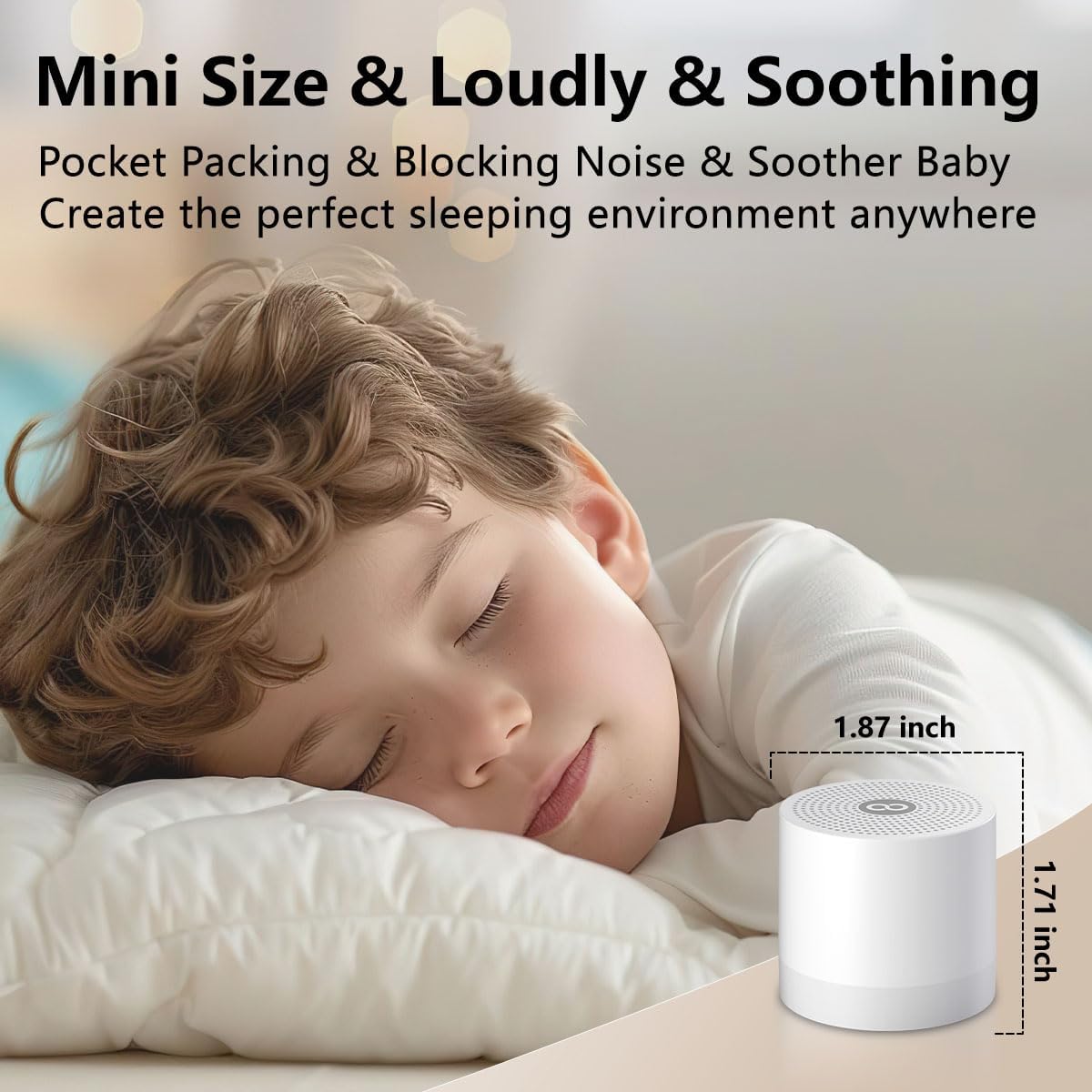 Portable Baby Sound Machine Mini White Noise Machine with 30 Soothing Sounds for Newborn Kids Adults Rechargeable Sleep Brown Noise Machine 4 Timers Memory Function for Travel Camping Home Office