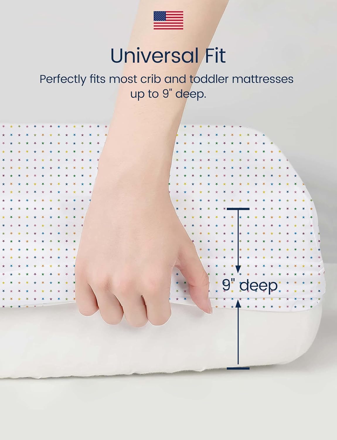 TotAha Premium Stretchy Crib Sheets (2-Pack)-Hypoallergenic, Silky Comfort, Buttery Soft, Calming Effect, All-Season Jersey-Knit Sheets, 9'' Extra Deep Pocket, Zoo Safari & Sea Animals