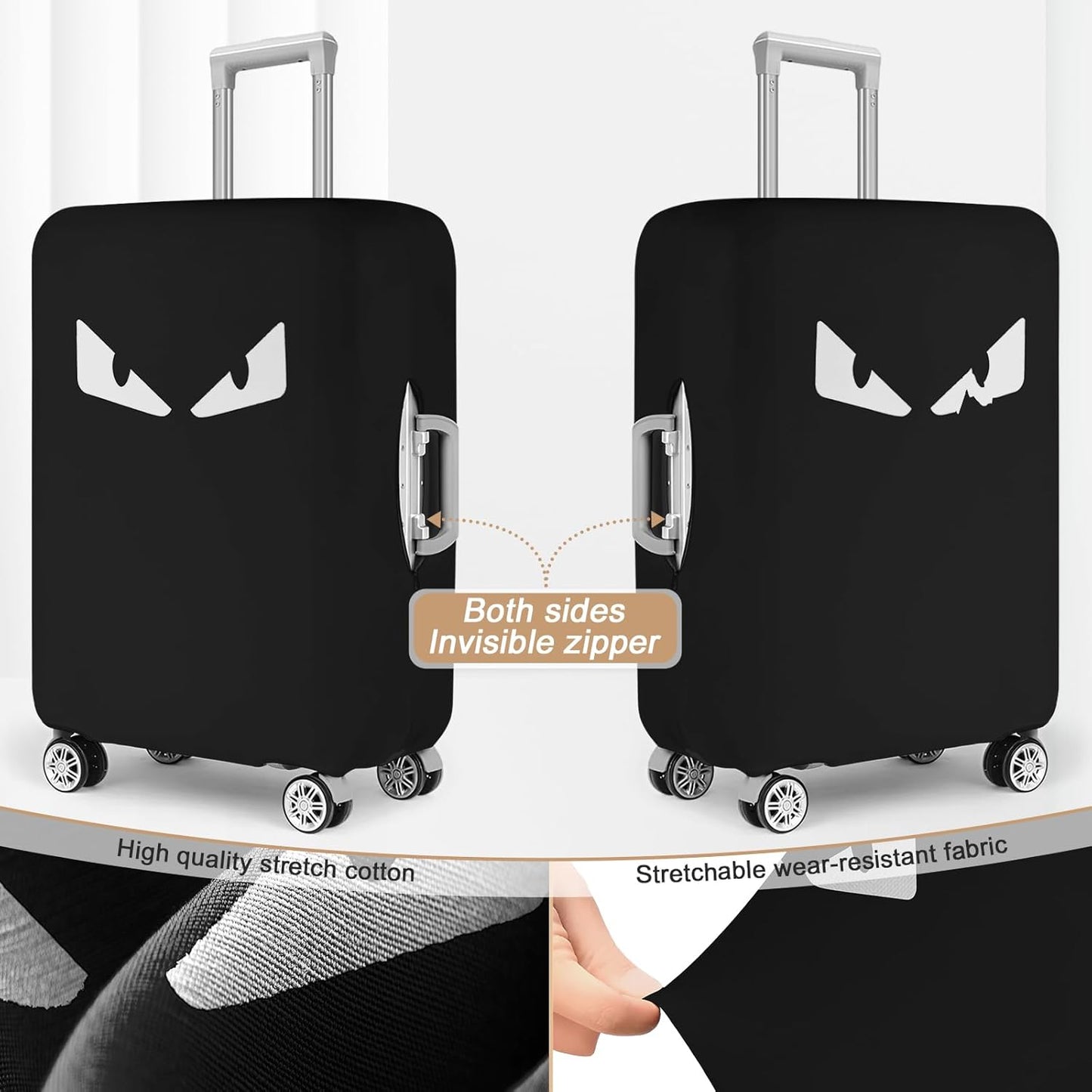 Luggage Covers For Suitcase Tsa Approved, Washable suitcase Cover Elastic Luggage Protector Scratch Resistant Suitcase Cover For 18-20 Inch Wheeled Luggage(Eye-20 inch)