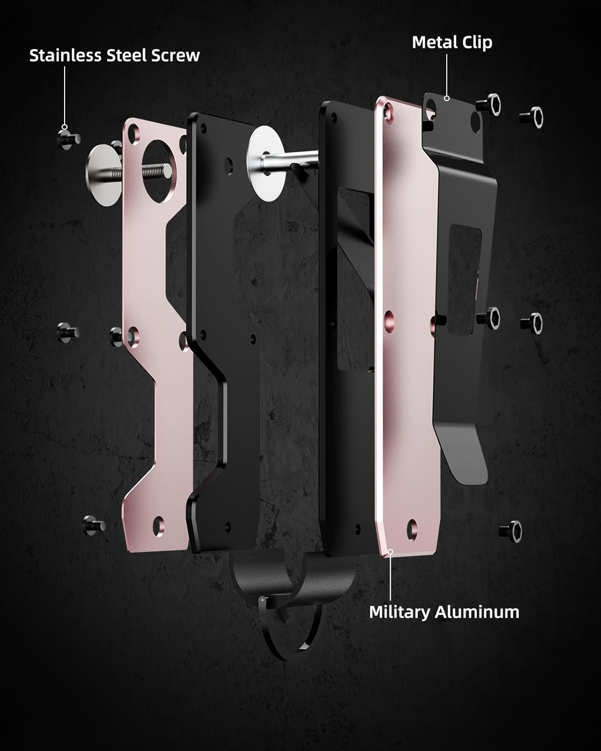 Key Organizer Compact Key Holder Metal Key Chain Minimalist key case key holder for keychain Secures 1-5 Keys