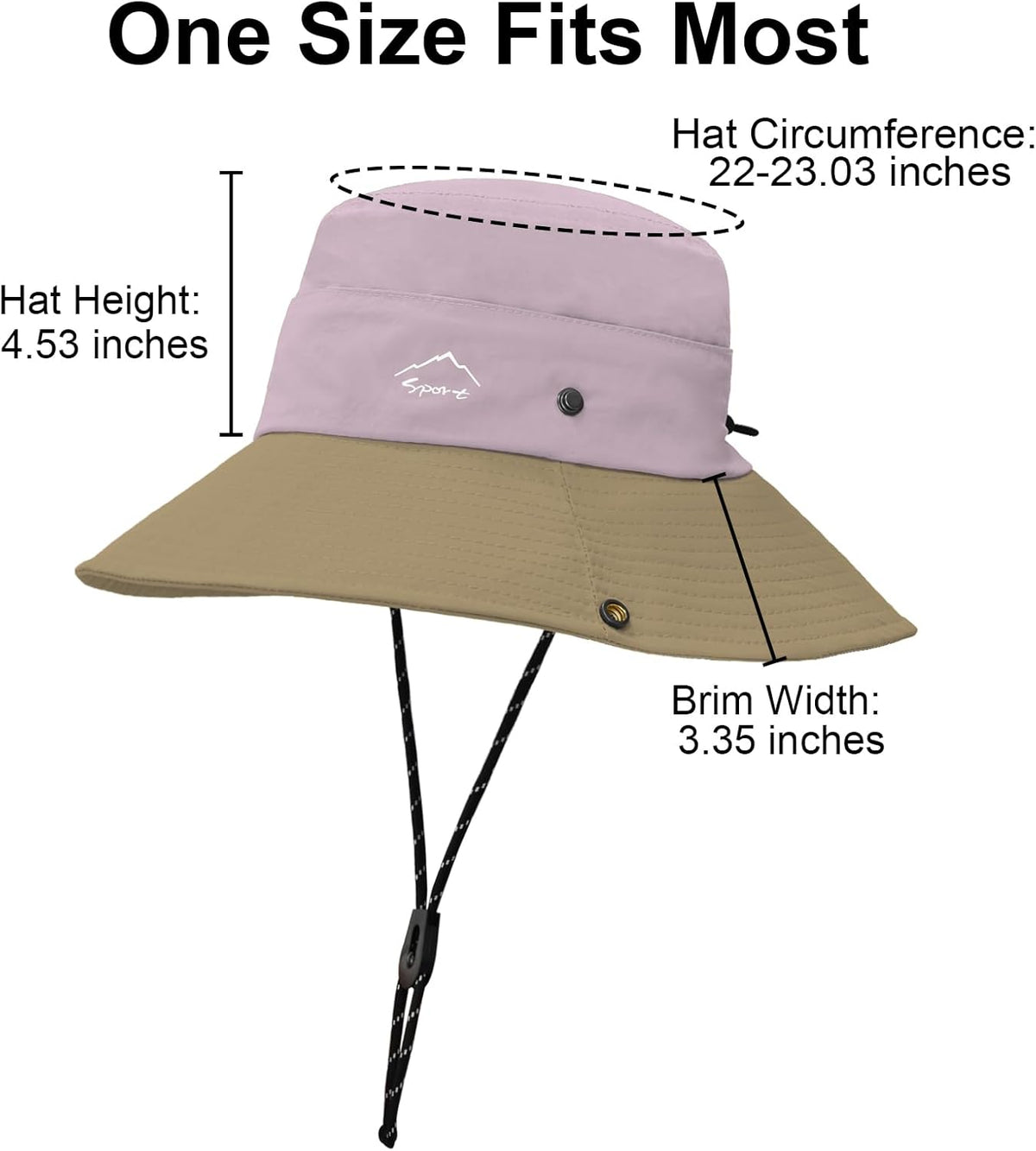 Sun Hats for Women Bucket Hat UV Protection Fishing Hat Wide Brim Safari Hats 2 in 1 Zip-Off Sun Visor Hats UPF 50+