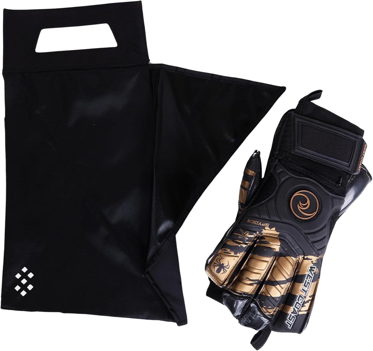 Salt Glove Bag Smell-Proof Durable Odor Containing Bag for Gloves - Extra Large - Water-Resistant and Easy to Clean Smell Proof Bag - Black