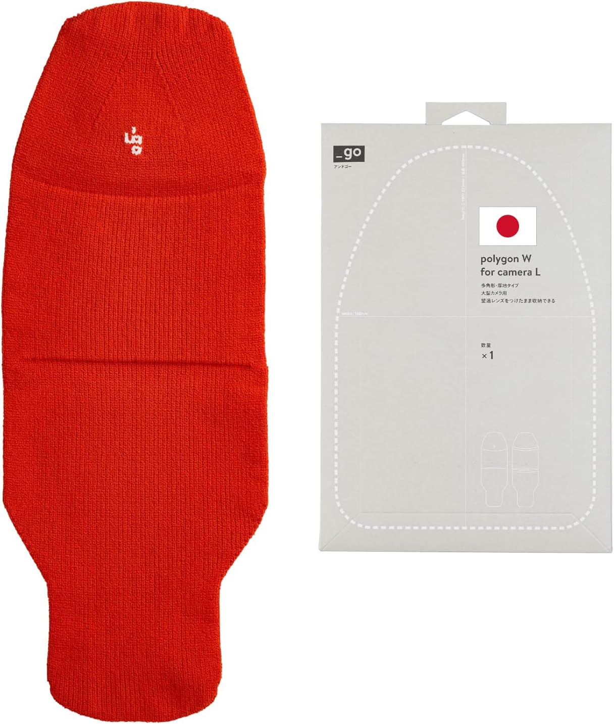 Camera Cover, Polygon W, Made in Japan, L size, Orange