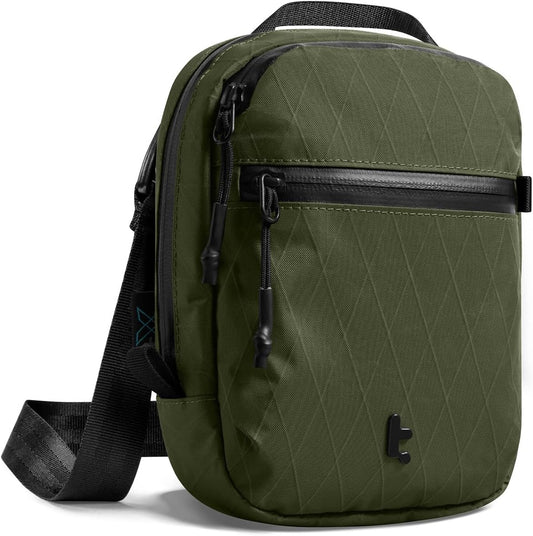 tomtoc Aviator-T37 X-Pac Travel Crossbody RFID Blocking Bag, Holds 4-6 Passports with Anti-theft Lockable Zippers, Multiple Pockets for Cards & Documents – Organizer for Daily Use