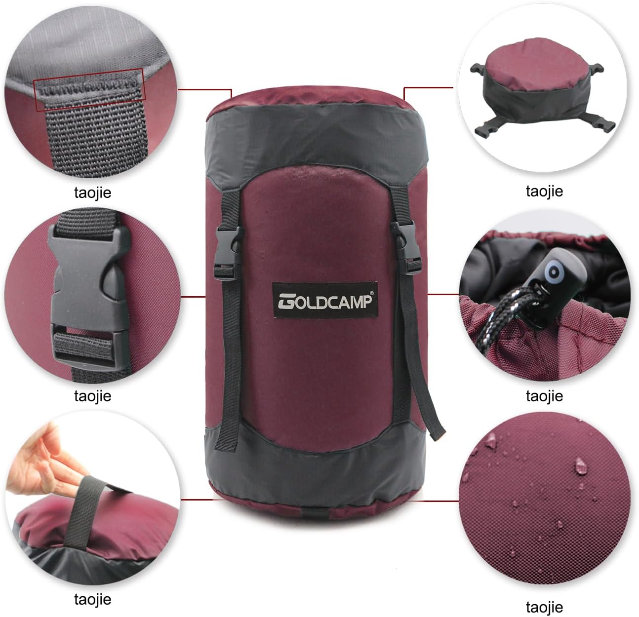 Outdoor Storage Stuff Sacks, Camping Gear Organizer (RED, XL)