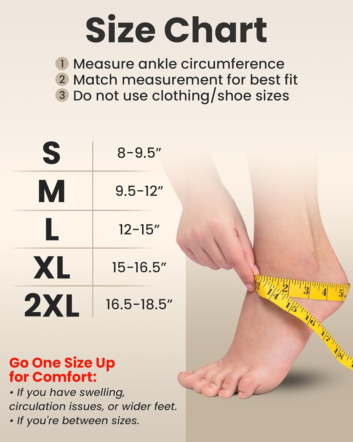KEMFORD Ankle Compression Sleeve - Plantar Fasciitis Braces - Open Toe Compression Socks for Swelling, Sprain, Neuropathy, Foot Arch Support for Men and Women - 20-30mmhg, M, White